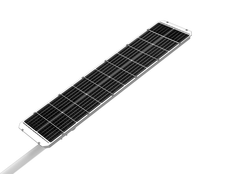 LF-YT03B solar street light, rear view showing the LED module and mounting bracket